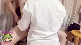 Qingteng Sister - Little White Rabbit Seduces Master on Chair for Raw Finish