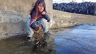 Sexy Girl Pissing Compilation Part 2 in Outdoor Action