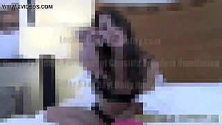 Femdom humiliation and chastity orgasm with a tiny cage