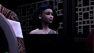 Adorable black glamour girl nalani mahiai with big cock in anime hentai