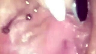 Hot wife intensely masturbates with dildo and fingering solo