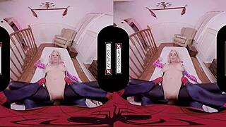 Spider gwen blows your mind with her mouth and pussy, doesn't she?