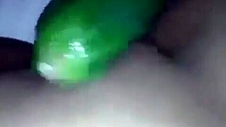 Hot wife intensely masturbates with dildo and fingering solo