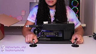 unboxing my new sex machine, wow! agatha dolly testing insane speeds on all fours.