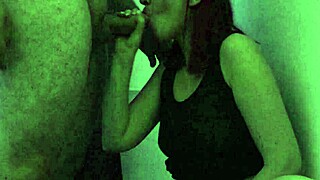 A woman who cannot get enough of sex gives a blowjob and has sex at a party – Roxxyerotix