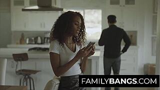 white stepdad unloads on black stepdaughter Scarlit Scandal’s mouth