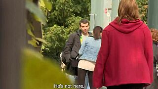 slutty teen girl caught sucking stranger’s cock on public czech street.