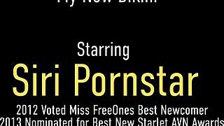 Hey, siri pornstar uses dildo on her plump pussy solo.