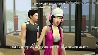 Horny girlfriend turns workout into steamy outdoor sexercise with me