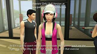 Horny girlfriend turns workout into steamy outdoor sexercise with me