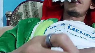 Young twink slaps tall cock intensely