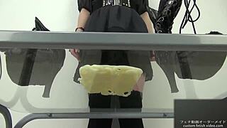 foodcrush fetish stomping noodles in shoes