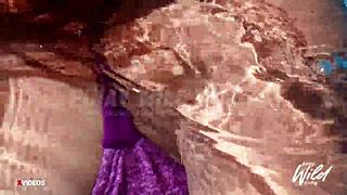 busty filipina shows off at the pool