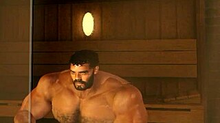 Heyward relaxes in sauna after practice, trains cheerleader on huge dicking