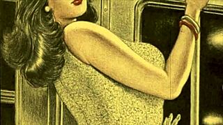 Vintage erotic drawings bring retro charm to life