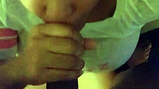 She enjoys giving blowjobs to her amateur partner