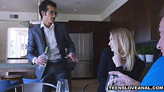 Blonde cutie Natalia Starr in deep anal scene.