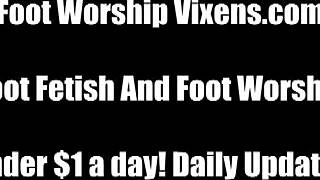 Shilo And Lorianna Worship Feet In Femdom Fetish Play.