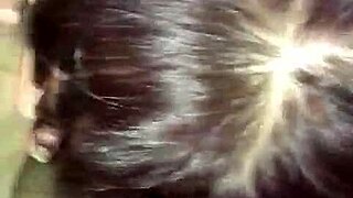 Young Guy Receives Intense Blowjob from Older Mature Woman with Big Cock