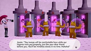 Pokemon girls captured and hypnotized to dance naked