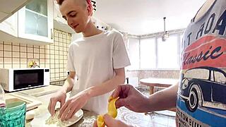 Man, my step brother-in-law just grabs me in the kitchen, and dang, I’m lovin’ it every sec!