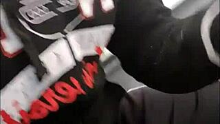 i'm feeling the adrenaline rush in the gym bathroom with these hot guys, all see-through and public, amateurs everywhere