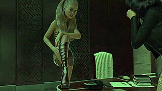 girl licks secretary's ass in anime 😏