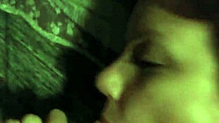 Southern woman sucking candy