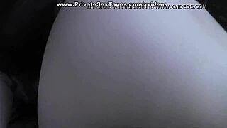 Tearing my hot blonde girlfriend's pantyhose, I drill her hairy beaver outdoors.