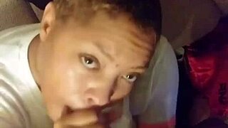 She enjoys giving blowjobs to her amateur partner