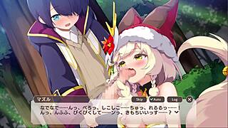 Monster girl sucks cock in anime