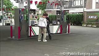 Watch the pregnant girl get banged at the gas station.