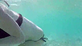 Public Exhibitionist German Teen VeronikaVonk Flashes Big Boobs by the Sea