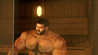 Heyward relaxes in sauna after practice, trains cheerleader on huge dicking