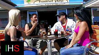 Blonde Group Enjoys Wild Foursome Sex on Sunny Beach