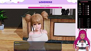 Vtuber Lewdneko Plays Harem Hotel with Moaning Maid and BDSM. Creampie Fun Awaits.