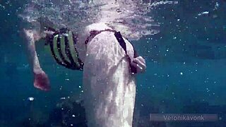 Public Exhibitionist German Teen VeronikaVonk Flashes Big Boobs by the Sea