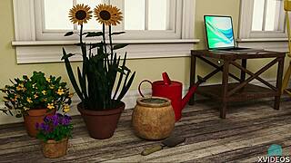 I watch Mysterious Rose swallow a huge load of cum from my monster cock