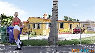 High-definition video of a cougar getting a big cock in her pussy and filled with cum.