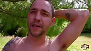 Little Brunette Enjoys Outdoor Time with Boyfriend