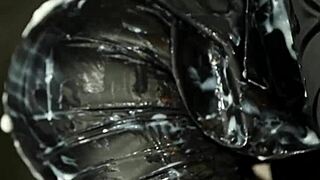 uh, stockinged euro babe just drowns in messy bukkake cum!