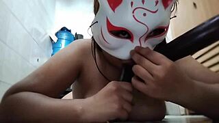 Watch this chubby Asian teen finger herself with eggplants.