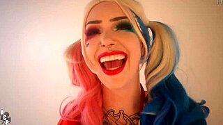Uh, I swear Harley Quinn’s pink pussy got totally wrecked by Joker, with Rachel Luxe and Gibby the Clown goin’ at it!