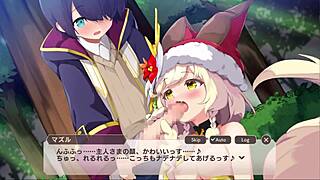 Monster girl sucks cock in anime