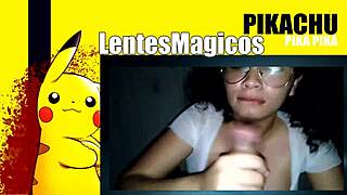 mexican college girl with glasses learning something new