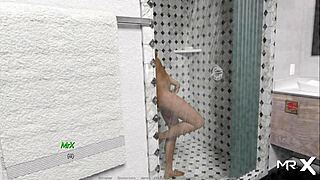 Acting lessons shower masturbation with milf babe in 3d pov