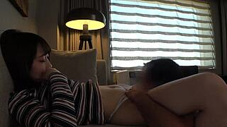 this cute asian babe with big tits and perfect body moans in anime voice during homemade sex