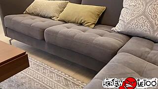 Small tit Russian takes charge while fucking in the hotel.