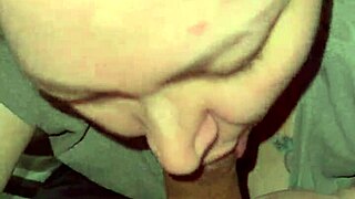 Watch this milf swallow cum after a big cock blowjob?