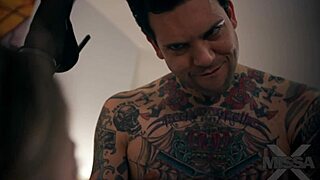 intense sucking and teasing in stockings leads to creampie with big cock